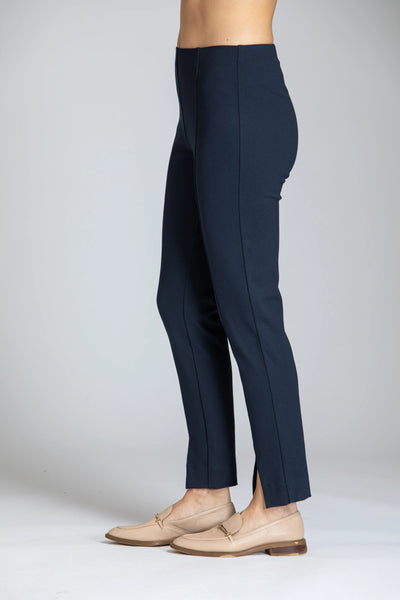 APNY | Pull-On Ponte Pant w/ Split Hem - Navy