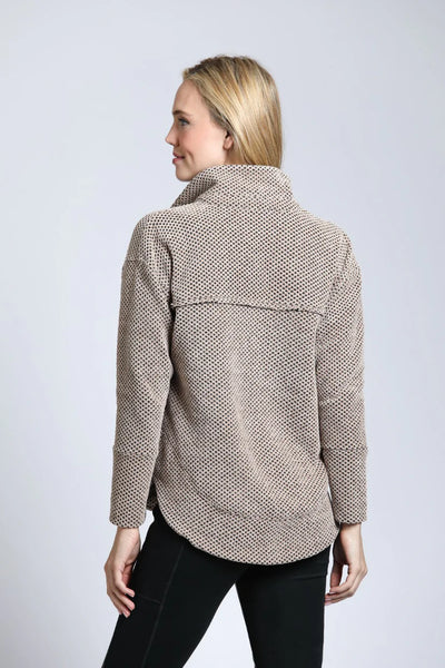 APNY | Chenille Waffle Knit Henley w/ Grommet Detail