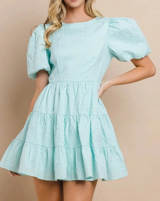My Darlin' Dearest Tiered Dress - Turquoise