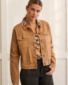 Tribal Button Front Jacket - Cinnamon