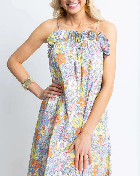 KARLIE London Floral Ruffle Maxi Dress - Multi Mix