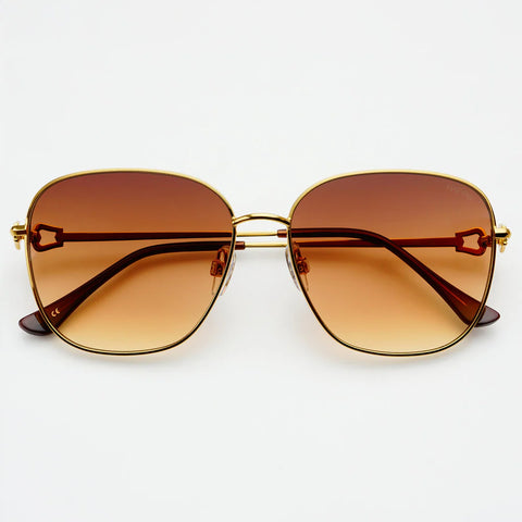 FREYRS Lea Sunglasses - Gold/Brown
