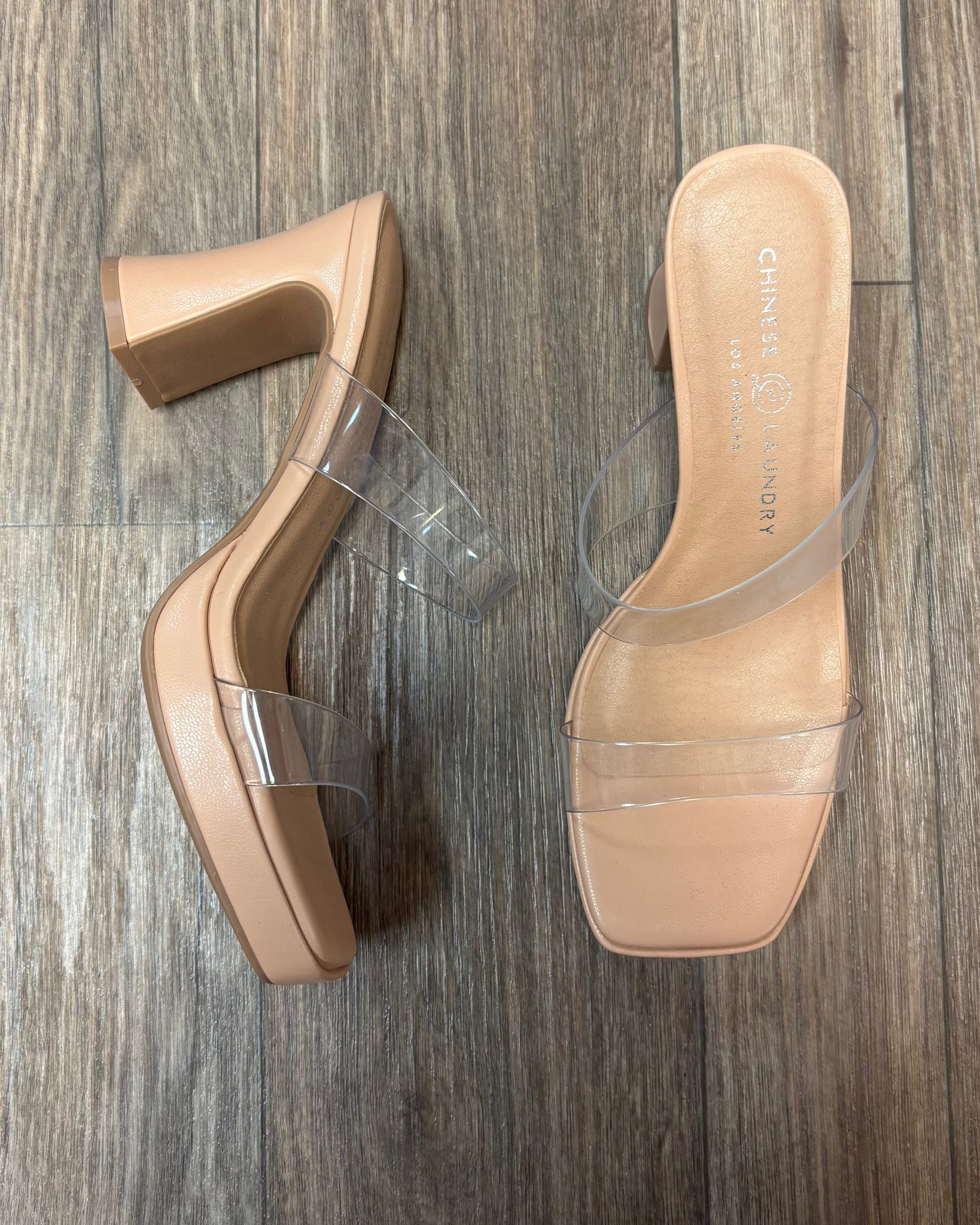 CHINESE LAUNDRY GLENNY HEEL - CLEAR