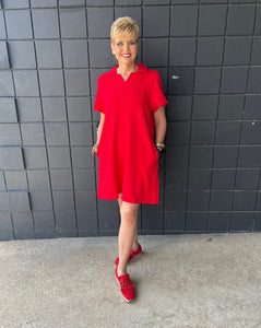 Wherever You Go Lounge Dress - Red