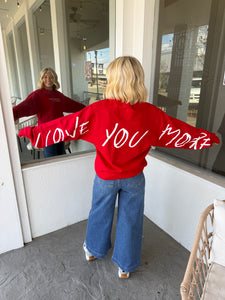 LOVE YOU MEAN IT SWEATSHIRT - RED