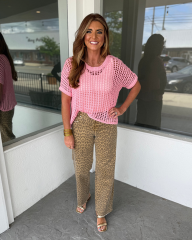 BAYEAS- Mid Rise Leopard Pant