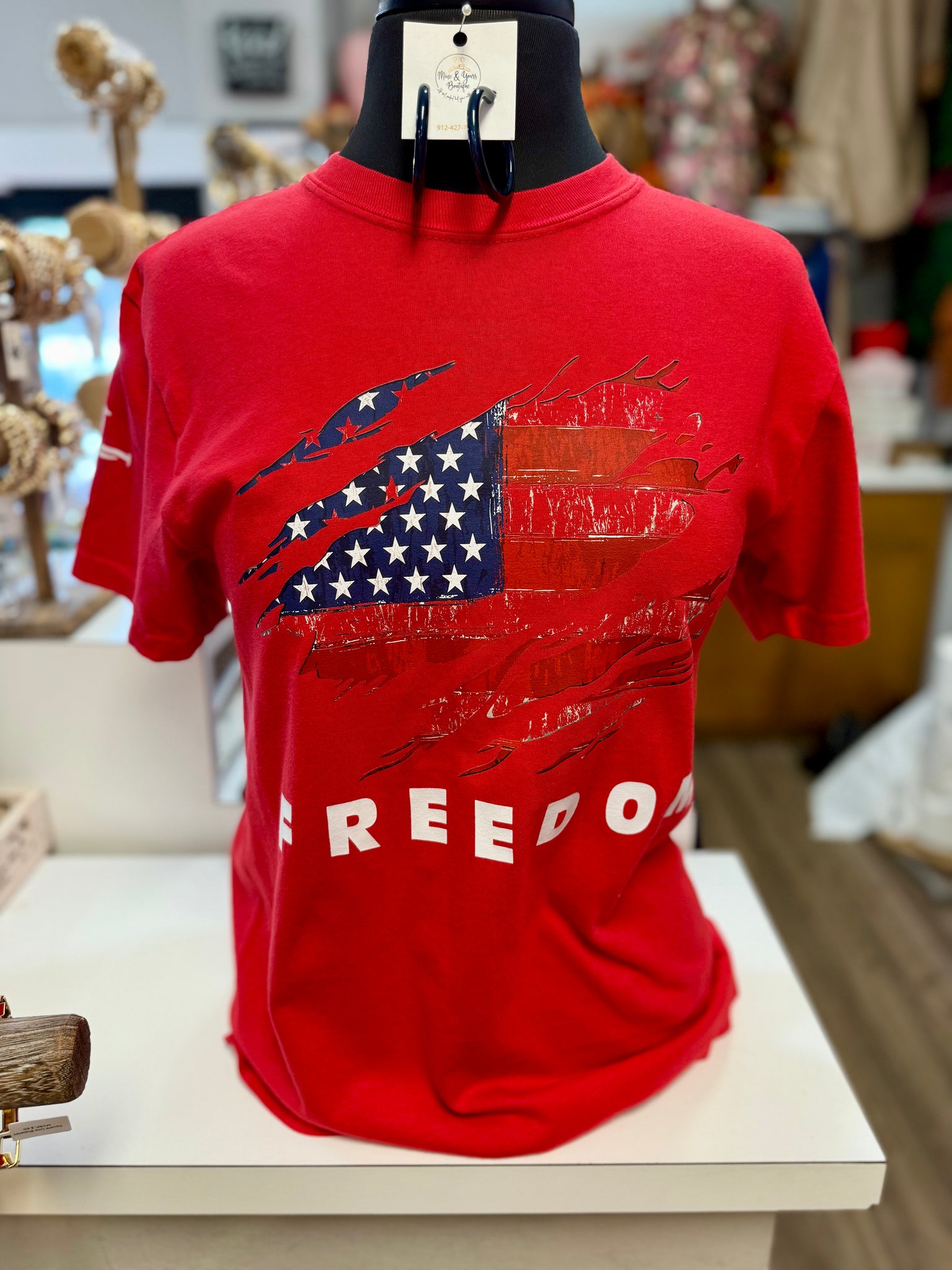 CHARLIE KIRK FLAG TEE - RED