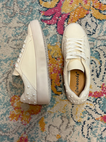 SHAUNA PEARL SNEAKER - CREAM