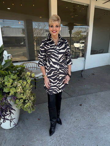 BOHO CHIC SUEDE DRESS - ANIMAL