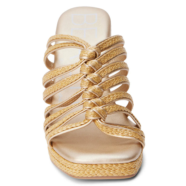 BEACH Laney Wedge Sandal - Gold