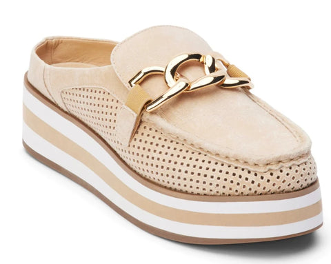 Coconut Minnie Loafer Mule - Natural