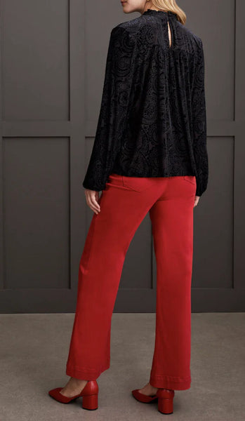 TRIBAL | Flare Top w/ Ruffle Neckline