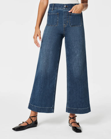 SPANX | Cropped Wide-Leg Jeans