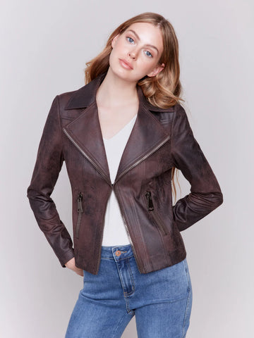 CHARLIE B | Vintage Faux Leather Perfecto Jacket
