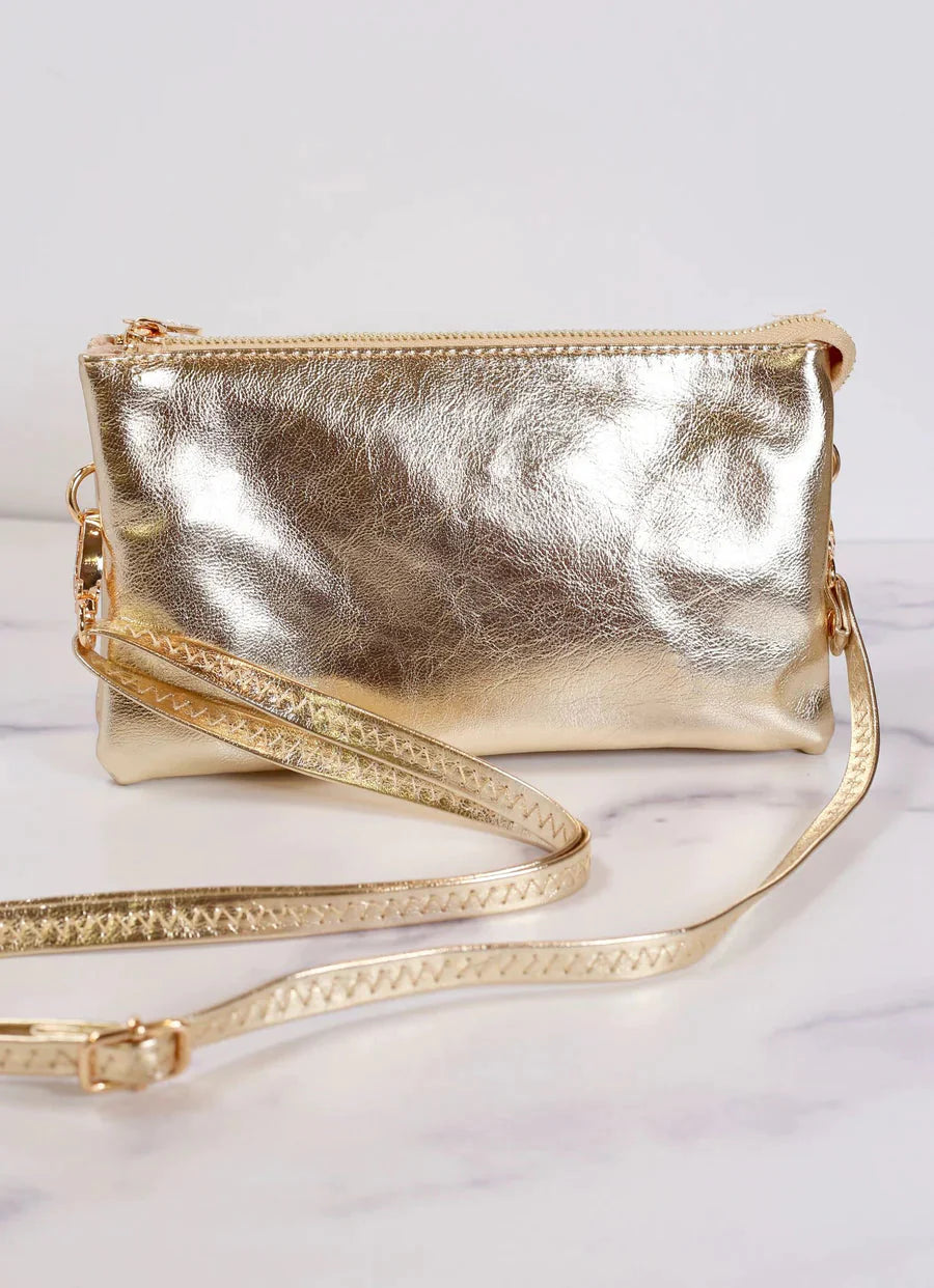 Liz Custom Collection Crossbody Bag - 24K Gold