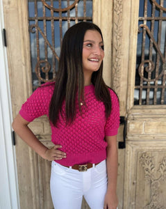 Lucy Paris Ira Bubble Top - Fuschia