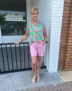 Get A Feeling Floral Top - Pink Mix