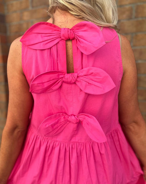 Mudpie Becker Bow Dress - Pink