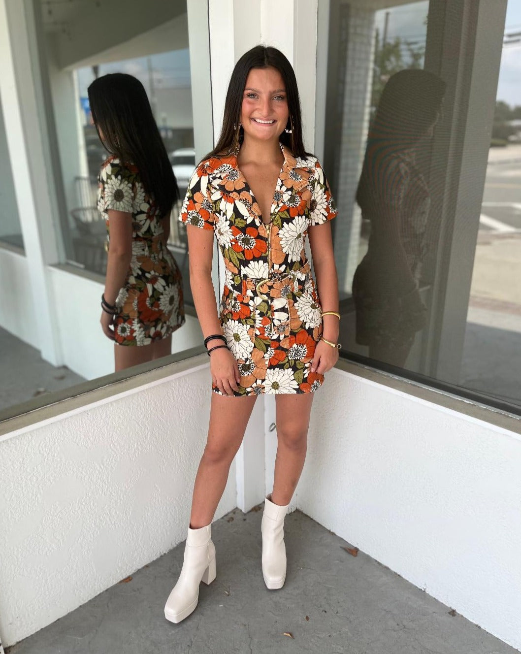 Show Me Your Mumu Outlaw Dress - Hutton Floral Corduroy