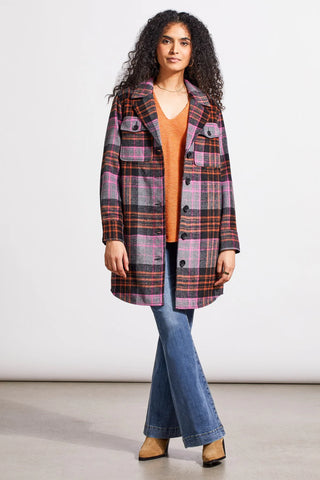 TRIBAL | Long Plaid Shacket