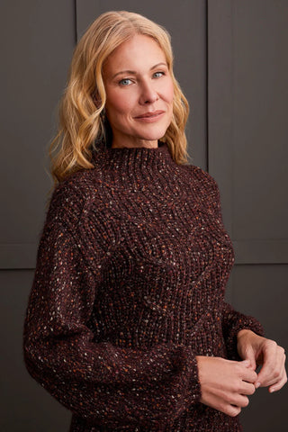 TRIBAL | Oversized Funnel Neck Sweater