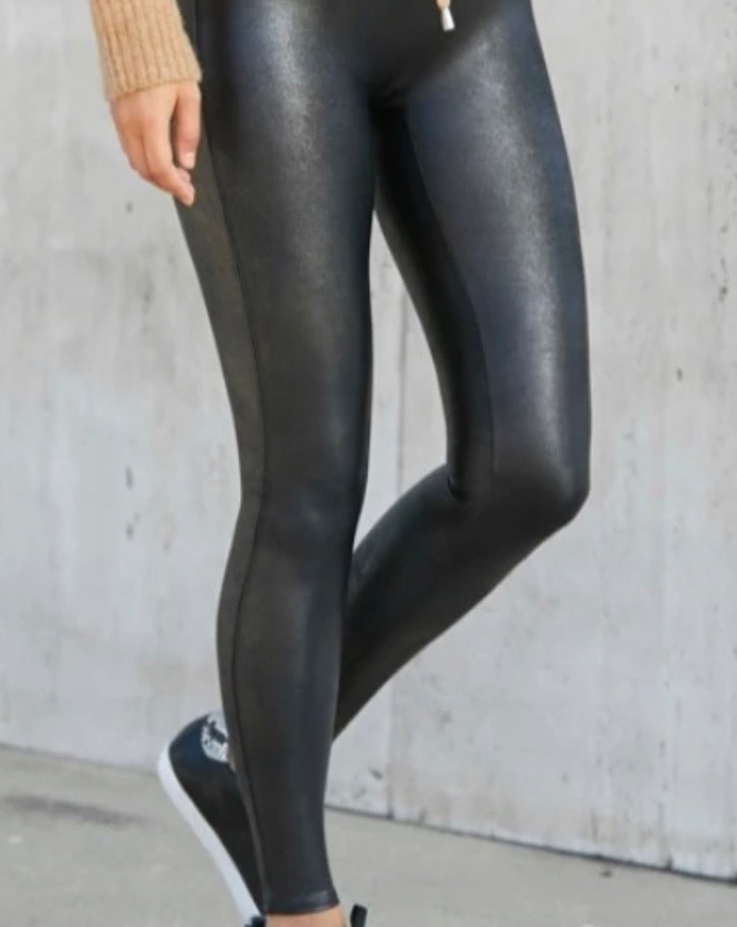 PETITE SPANX Faux Leather Legging - Black