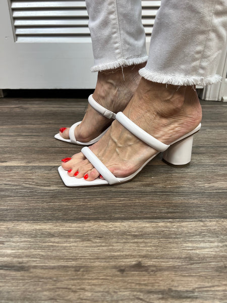 Lola Double Strap Sandal - Capri White