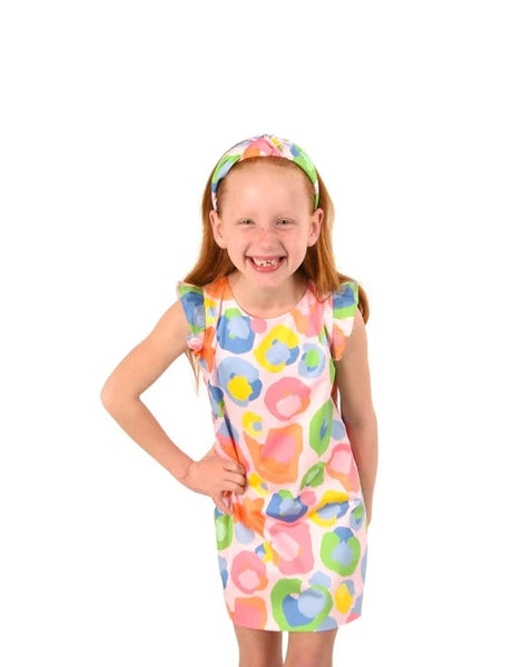 Emily McCarthy Girl's Lil Dress - Candy Cheetah