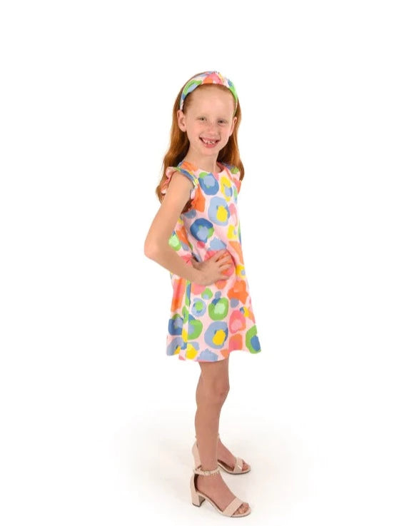 Emily McCarthy Girl's Lil Dress - Candy Cheetah